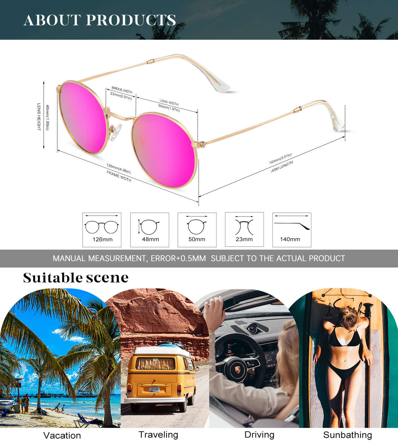 Round Polarized Sunglasses S40-2-7