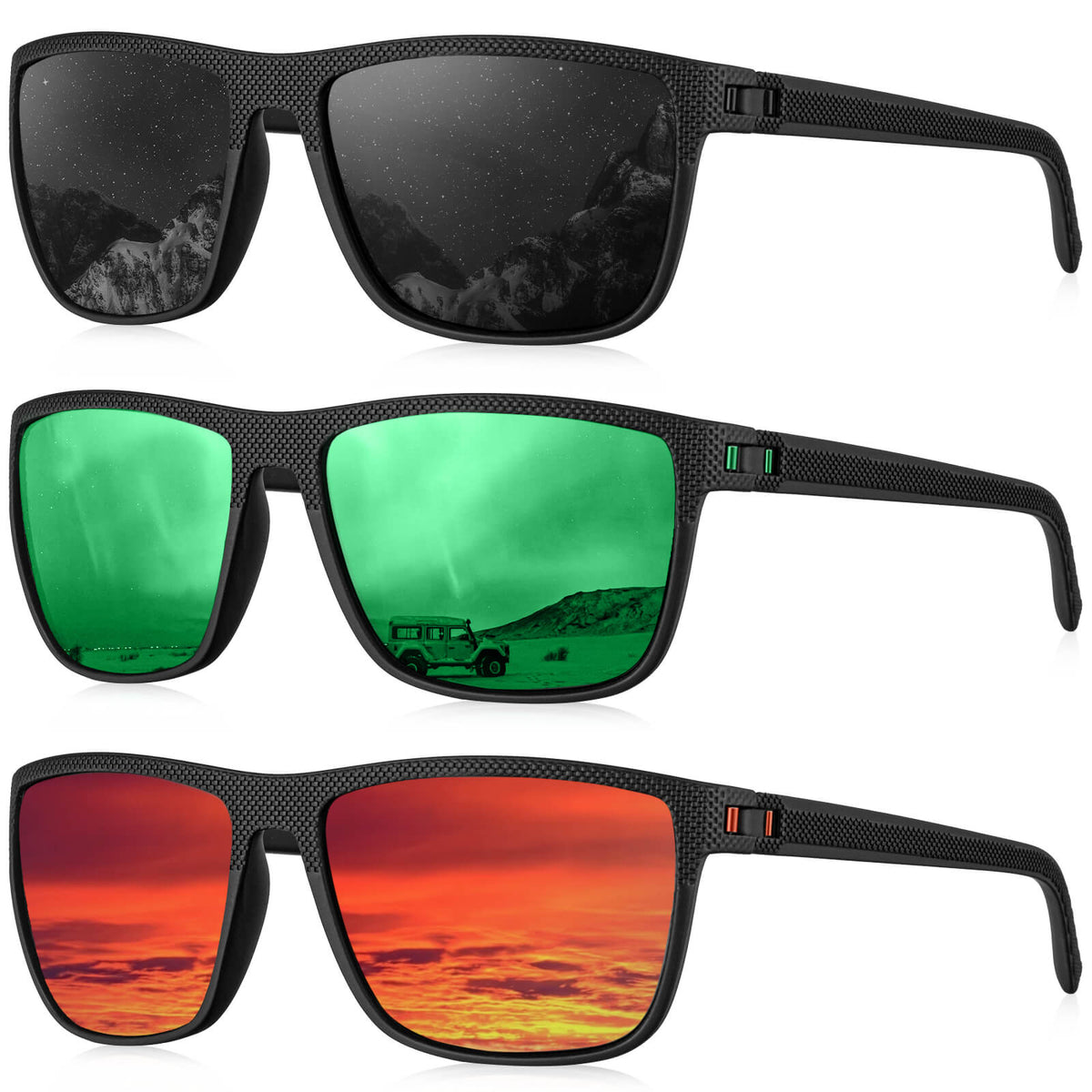 Classic Rectangle Sunglasses S45-1-5-6