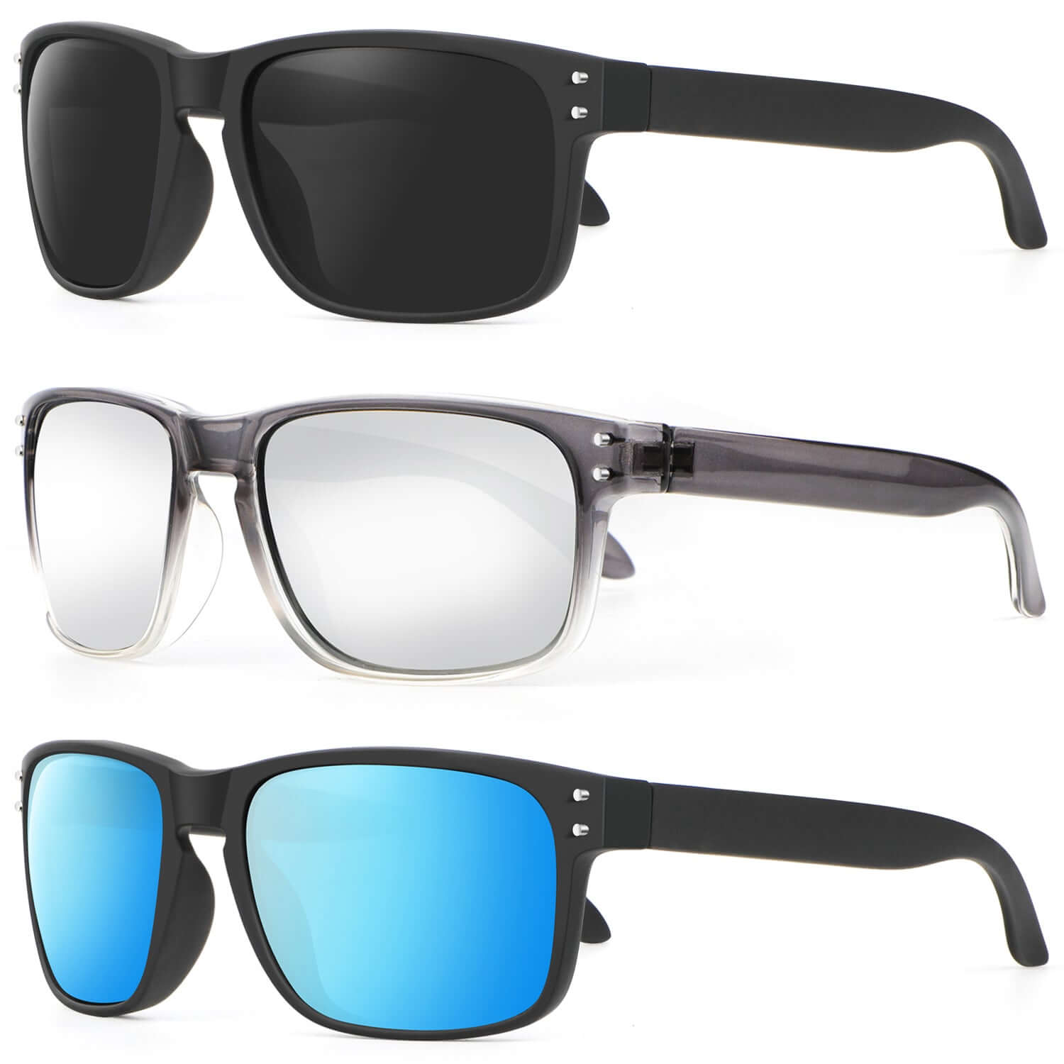 Rivets Square Sunglasses S66-2-6-10