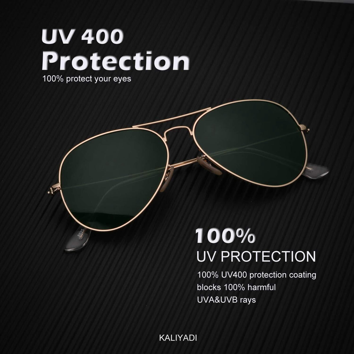KALIYADI Sunglasses for Men Women Aviator Sun Glasses Polarized Lens UV400 Blocking-3 Pack WMKAS24-2-2-2