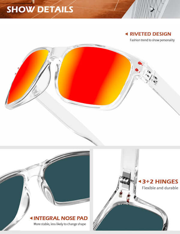 Rivets Square Sunglasses S66-16-17-18