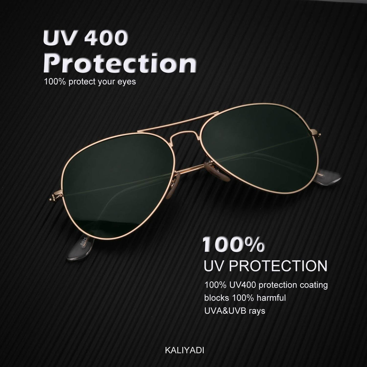 KALIYADI Classic Aviator Sunglasses for Men Women Driving Sun glasses Polarized Lens UV Blocking S24-1-2-5