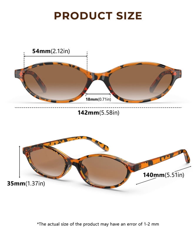 KALIYADI Retro Oval Womens Sunglasses Cat Eye Sunglasses for Women:Sunnies Lightweight Trendy Sun Glasses£¨2 Pack) WMKA243-1-7