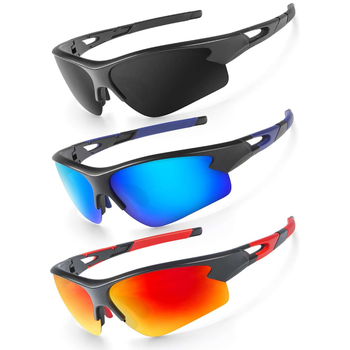 KALIYADI Polarized Sports Sunglasses - UV400 Protection For Men & Women, Cycling, Fishing, Running