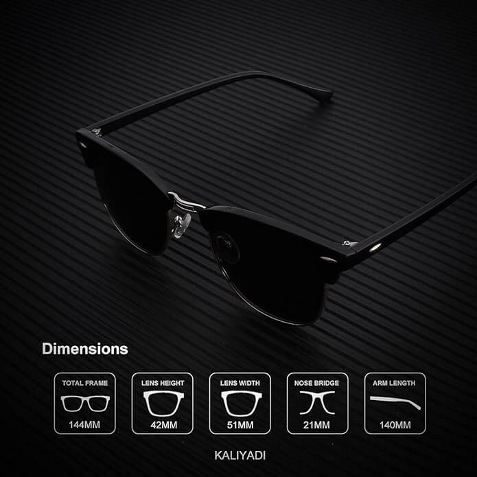 Semi-Rimless Frame Sunglasses S23-5-6