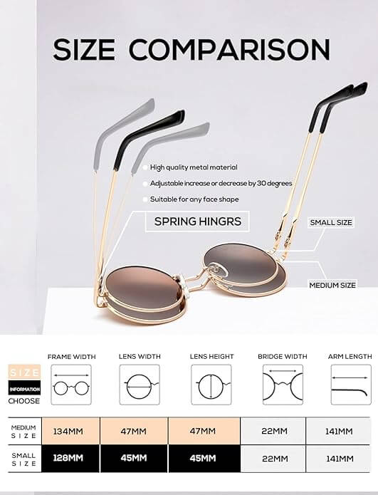 Round Polarized Sunglasses S36-1-4