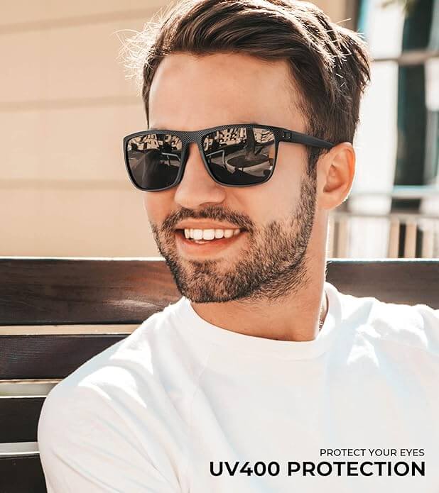 KALIYADI Polarized Sunglasses for Men, Lightweight Sun Glasses with UV Protection for Driving Fishing Golf S45-1-1-1