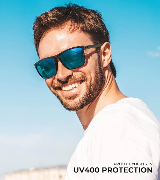 KALIYADI Polarized Sunglasses for Men, Lightweight Sun Glasses with UV Protection for Driving Fishing Golf S45-1-3-10
