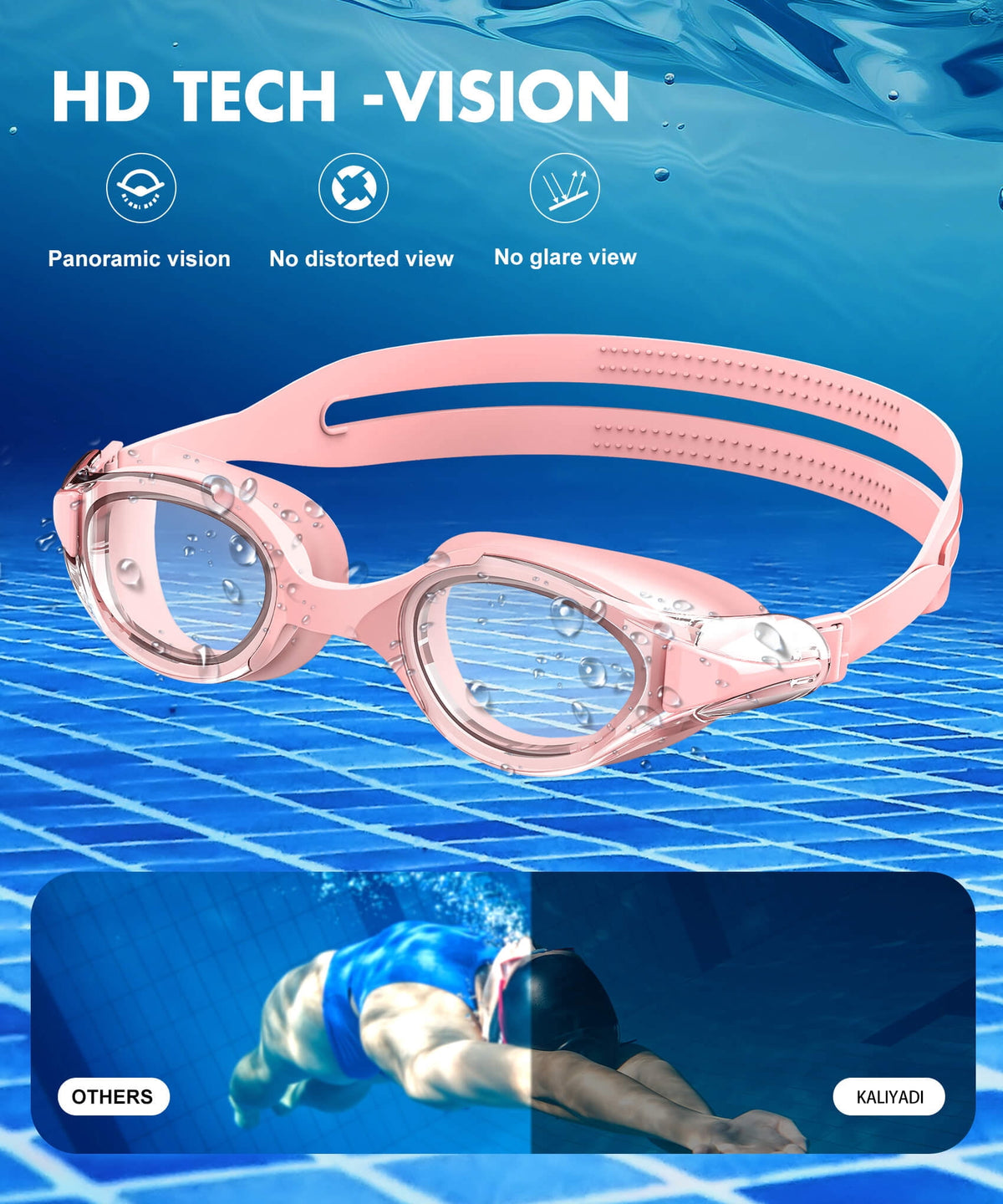 Adult Swim Goggles,3 Pack Swimming Goggles for Swimming,Goggles Swimming for Women and Men,Anti Fog Swim Goggles WMKAY02-2-9-10