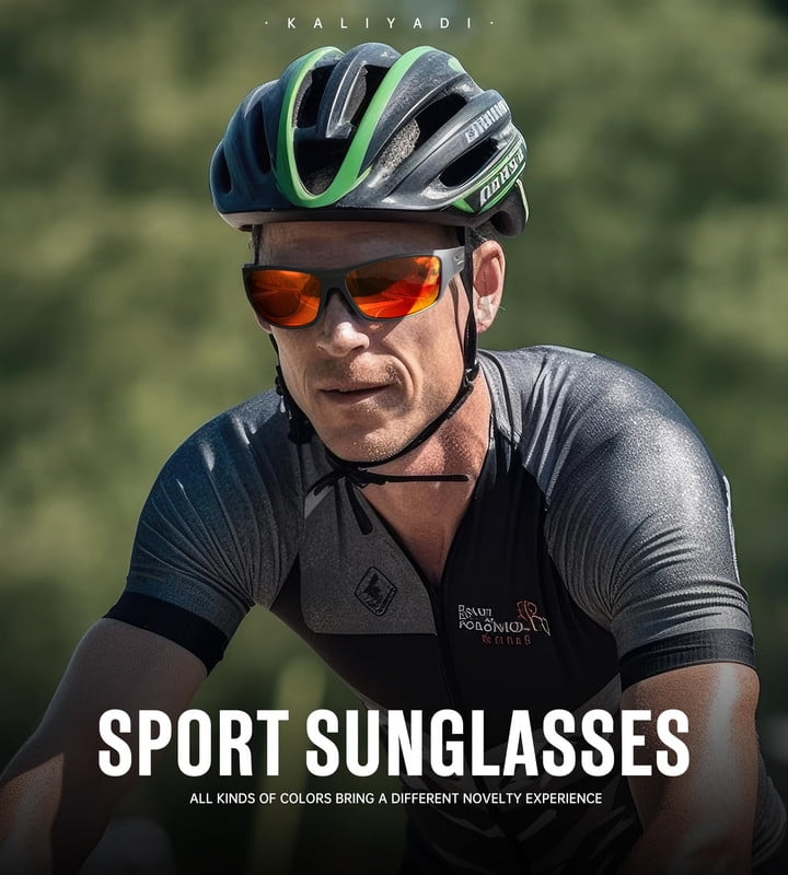KALIYADI Sunglasses-Men Polarized Sports Sun-glasses: Mens Sunglasses Polarized UV Protection Driving Running Cycling Outdoor WMS67-1-3-4