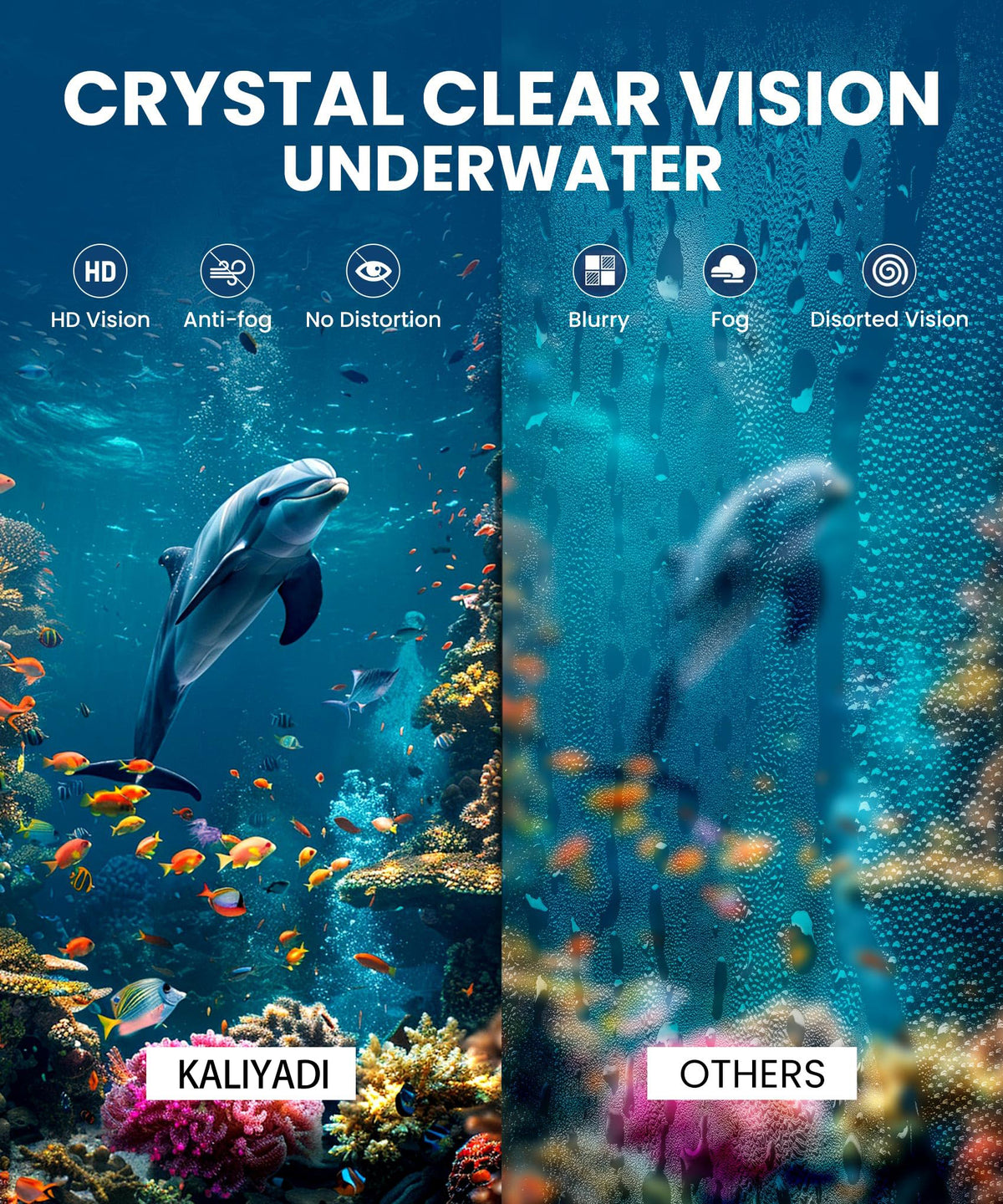 KALIYADI Swim Goggles Adult Goggles-Swimming-men and Women: Anti Fog No Leak and Ultra-wide Field of View 3 Pack WMKAY01-1-2-3