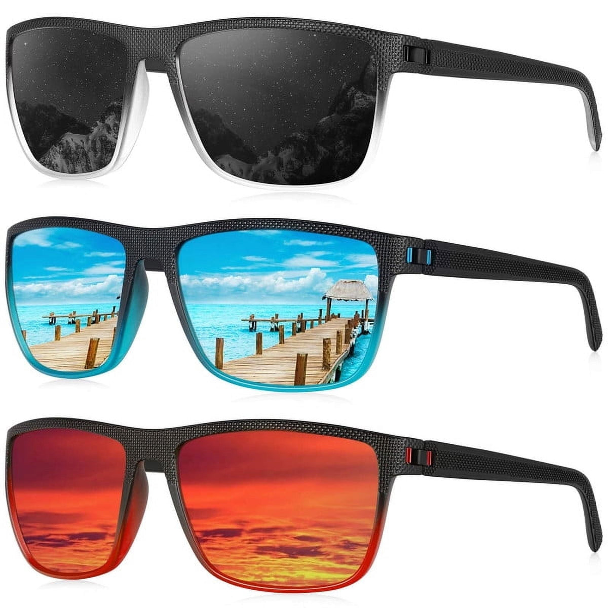 KALIYADI Polarized Sunglasses Men,Lightweight Mens Sunglasses Polarized UV Protection Driving Fishing Golf WMKAS45-37-38-40