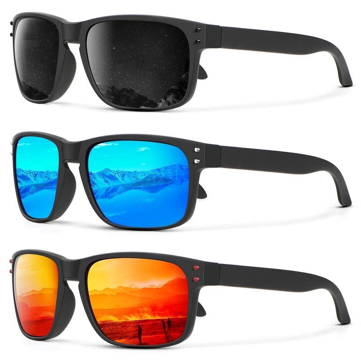 Rivets Square Sunglasses S66-6-9-12