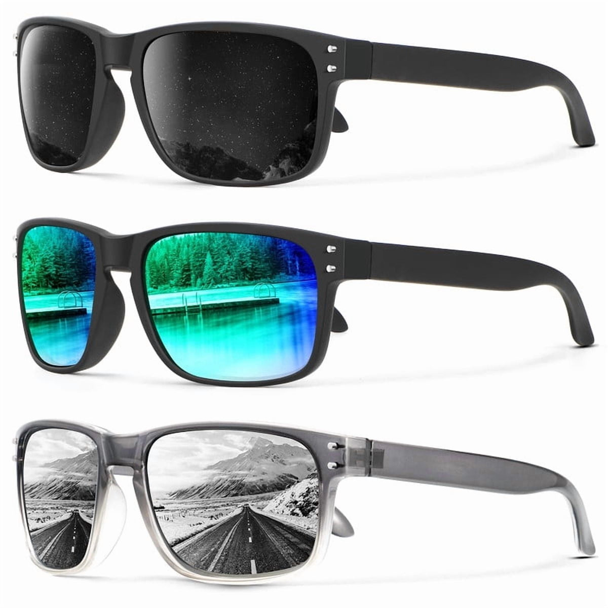 Rivets Square Sunglasses S66-2-8-10