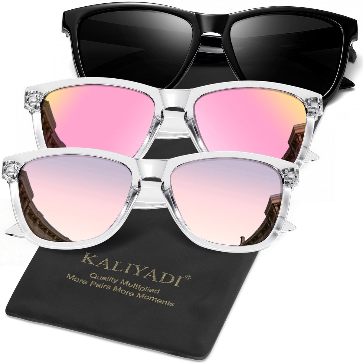 KALIYADI Polarized Sunglasses for Women Men Retro Square Sun Glasses UV Protection WMS06-1-15-23