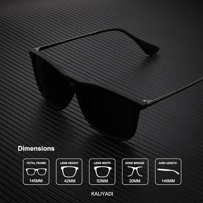 KALIYADI Polarized Sunglasses for Men and Women Semi-Rimless Frame Driving Sun glasses UV Blocking