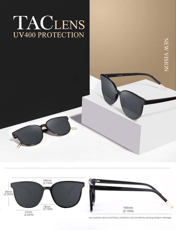 trendy oversized polarized sunglasses uv 400 protection