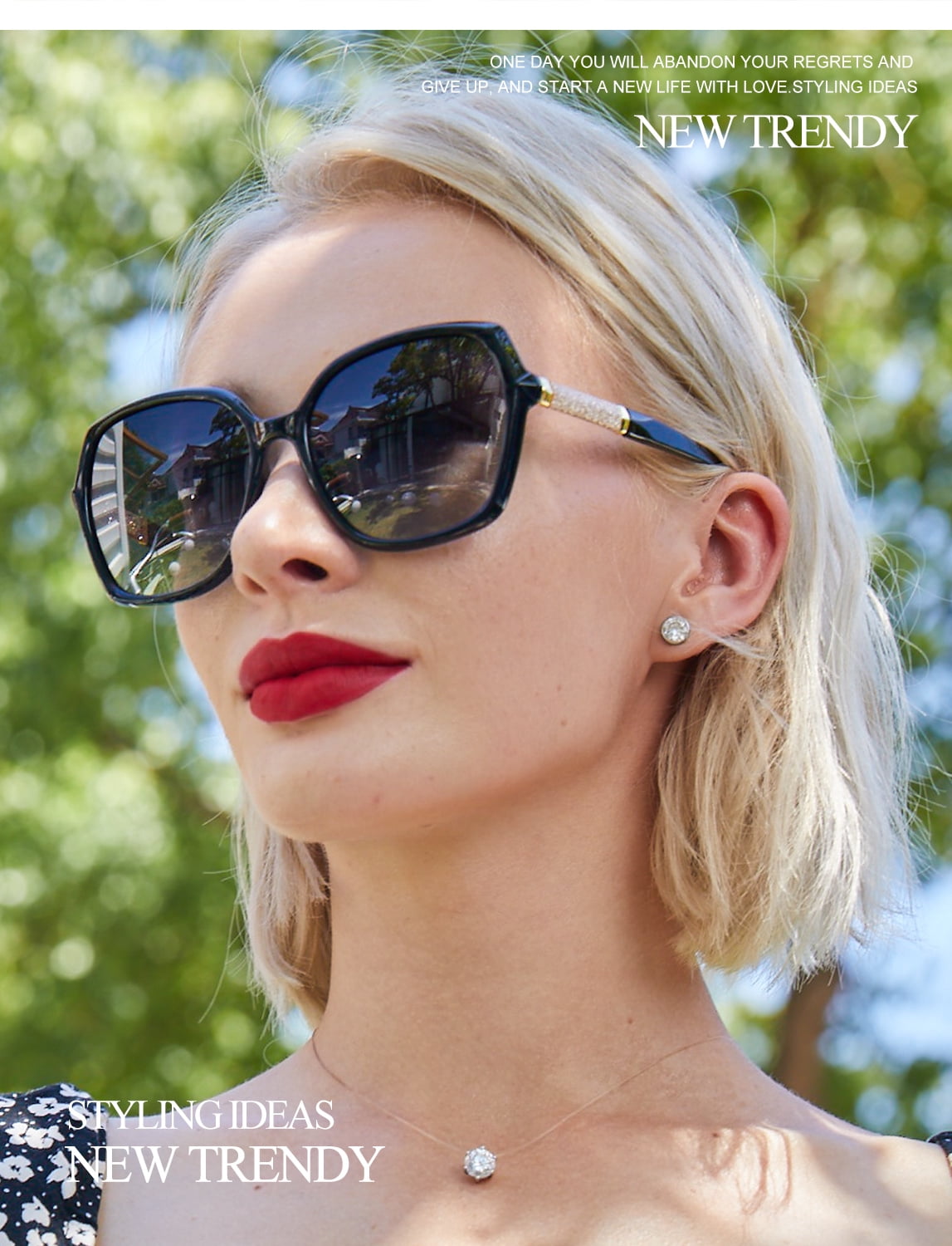 KALIYADI Women's Oversized Sunglasses Retro Polarized Sun Glasses with UV Protection for Women WMKAS37-1