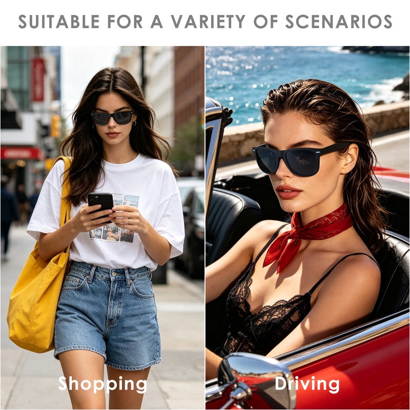 KALIYADI Polarized Sunglasses for Men Women,Retro Matte Finish UV400 Protection Sun Glasses,HD True Color Lens for Driving Fishing WMKAS22-1-4-16