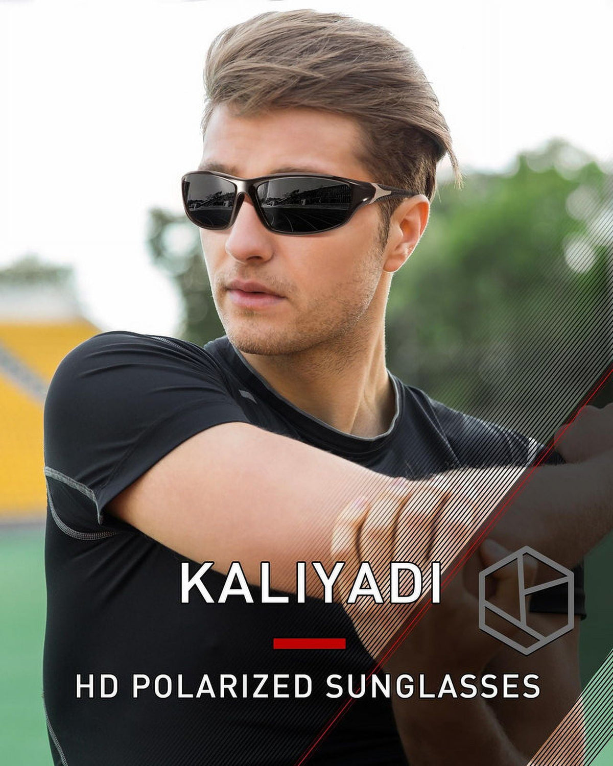 KALIYADI Polarized Sports Sunglasses for Men,Mens Sun Glasses for Driving Fishing Cycling UV400 Protection 3 Pack WMS64-3-4-8