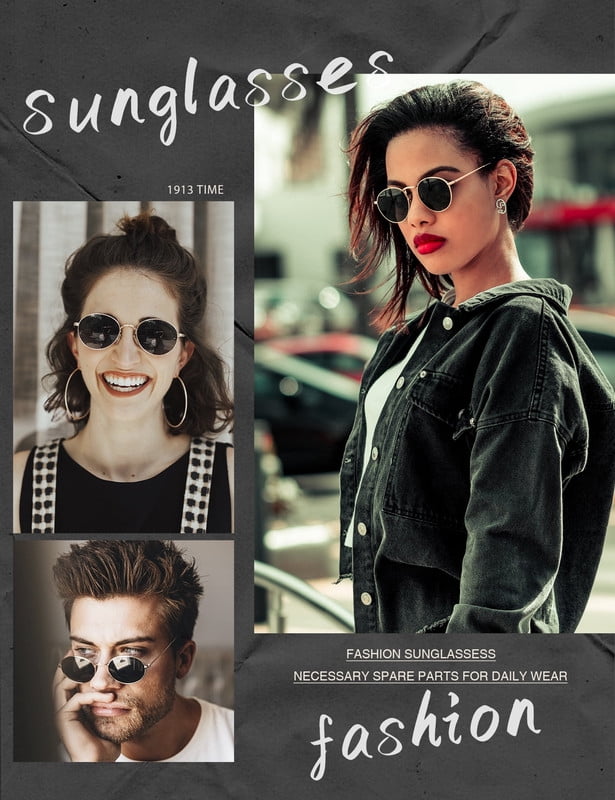 KALIYADI Round Polarized Sunglasses for Men Women Retro Metal Hippie Circle Style Sun Glasses WMKAS36-1-2