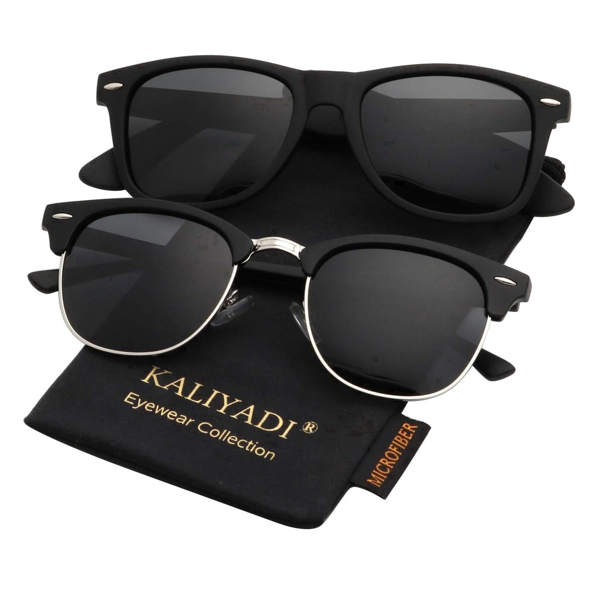 KALIYADI Polarized Sunglasses for Women Men Square Sun Glasses Retro Style WMKAS22-1-S23-5