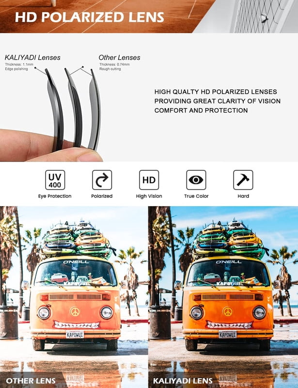 KALIYADI Polarized Sunglasses for Men and Women Vintage Style Sun Glasses for Fishing Running Driving with UV Protection WMKAS66-12-12-12