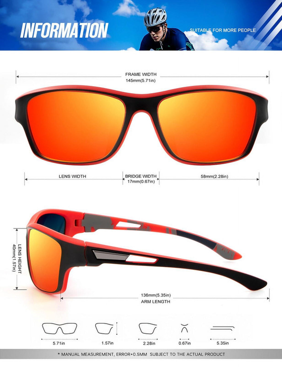 KALIYADI Polarized Sports Sunglasses for Men,Mens Sun Glasses for Driving Fishing Cycling UV400 Protection 3 Pack WMKAS63-2-4-5