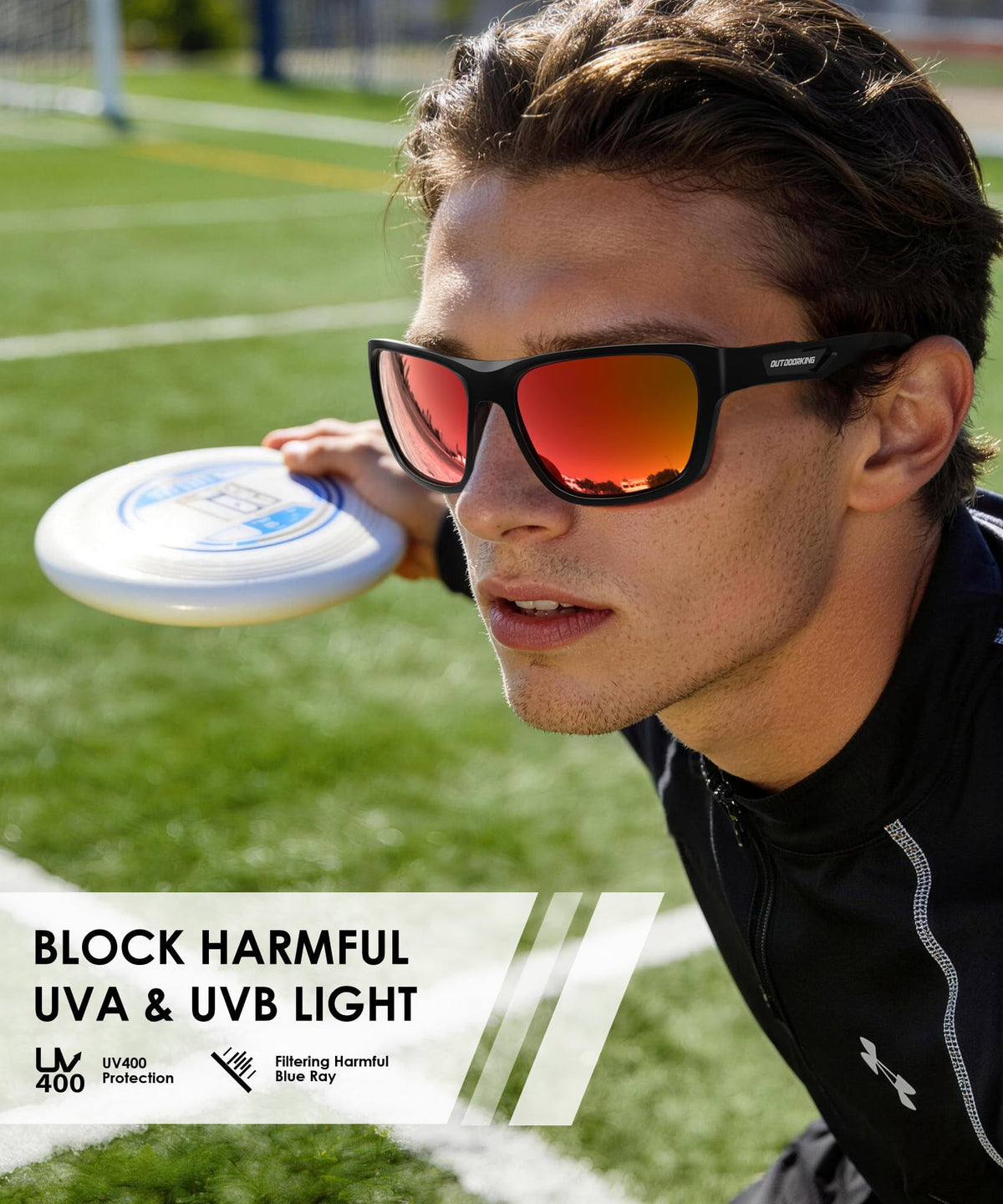 KALIYADI Sports Sunglasses for Men,Polarized Sun Glasses Cycling Running Sunglasses with UV400 Protection WMKA150-2-4-5