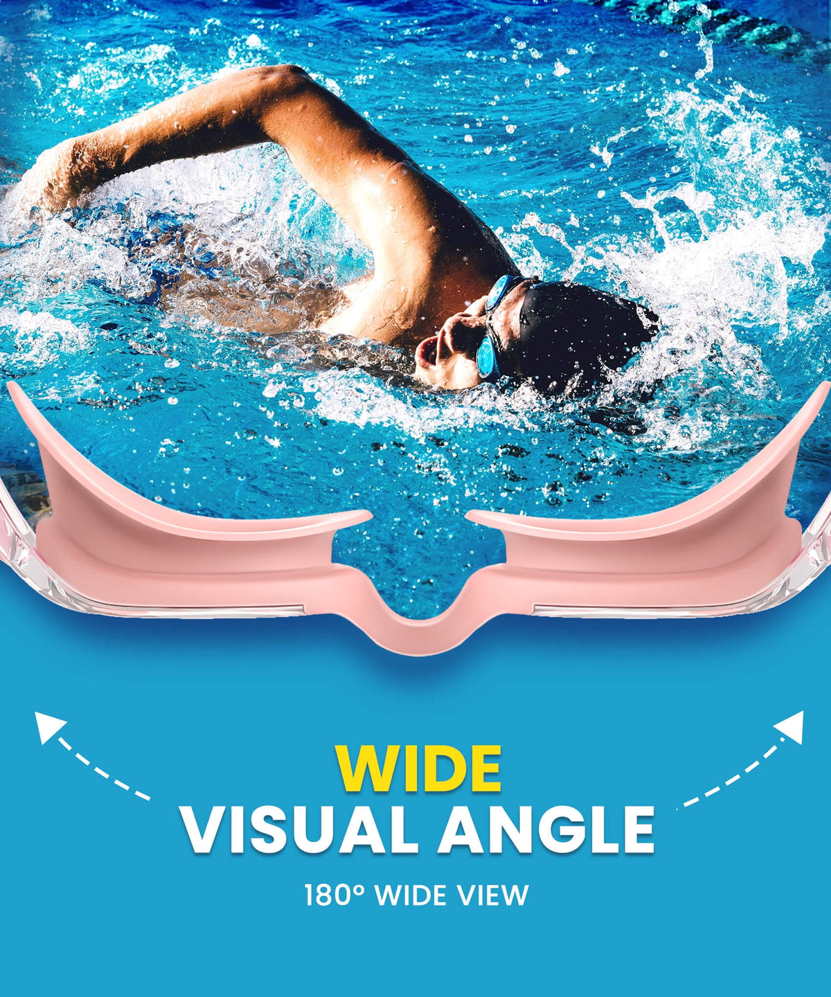 Adult Swim Goggles,3 Pack Swimming Goggles for Swimming,Goggles Swimming for Women and Men,Anti Fog Swim Goggles WMKAY02-2-9-10