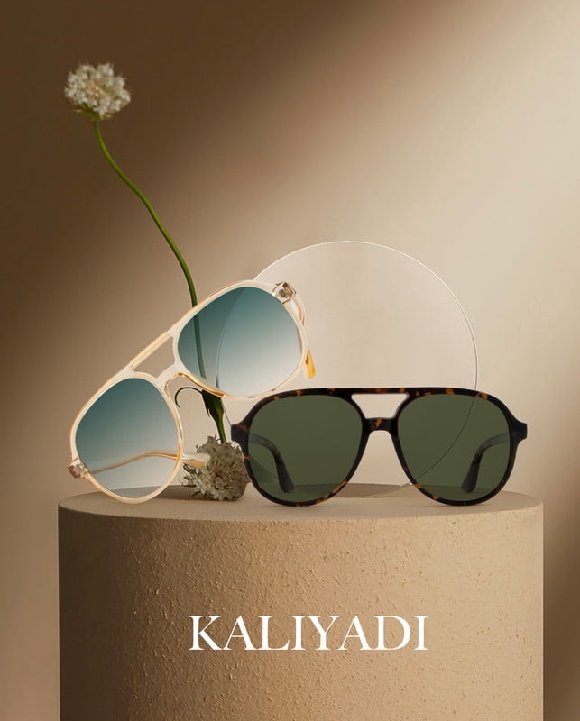 KALIYADI Aviator Sunglasses for Women,Retro Square Sun Glasses with 70s Vintage Style and UV Protection 2 Pack WMKAS2410-1-4