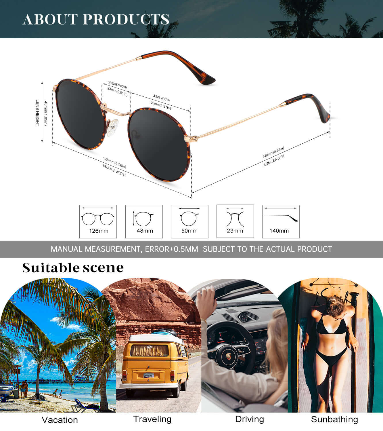 Round Polarized Sunglasses S40-3