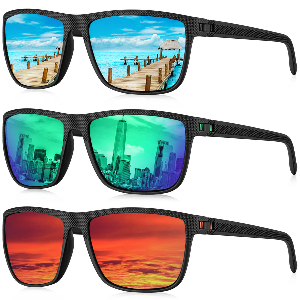 Classic Rectangle Sunglasses S45-3-5-6