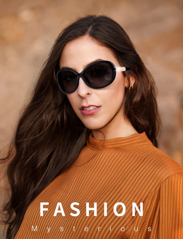 KALIYADI Women's Oversized Sunglasses Retro Polarized Sun Glasses with UV Protection for Women WMKAS3704-3