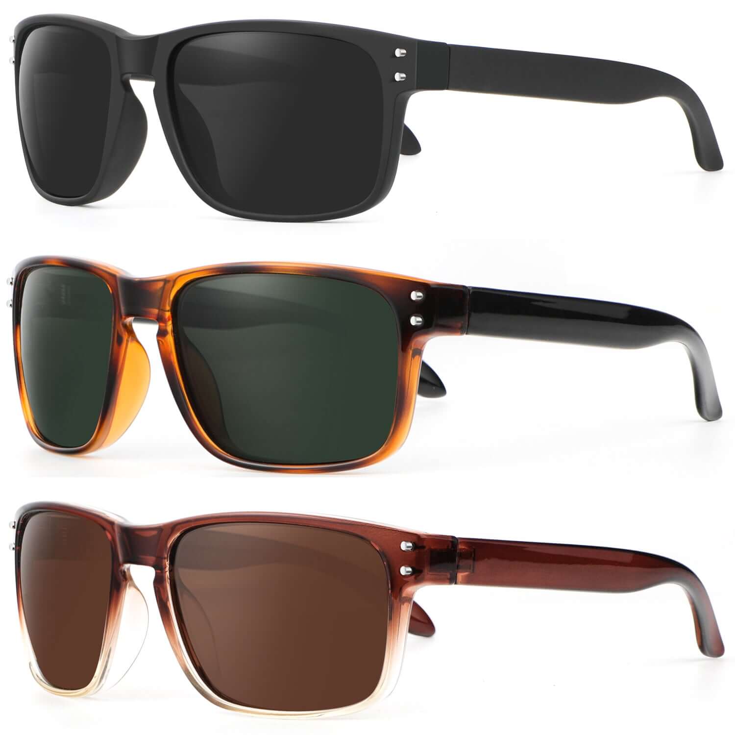 Rivets Square Sunglasses S66-2-3-5