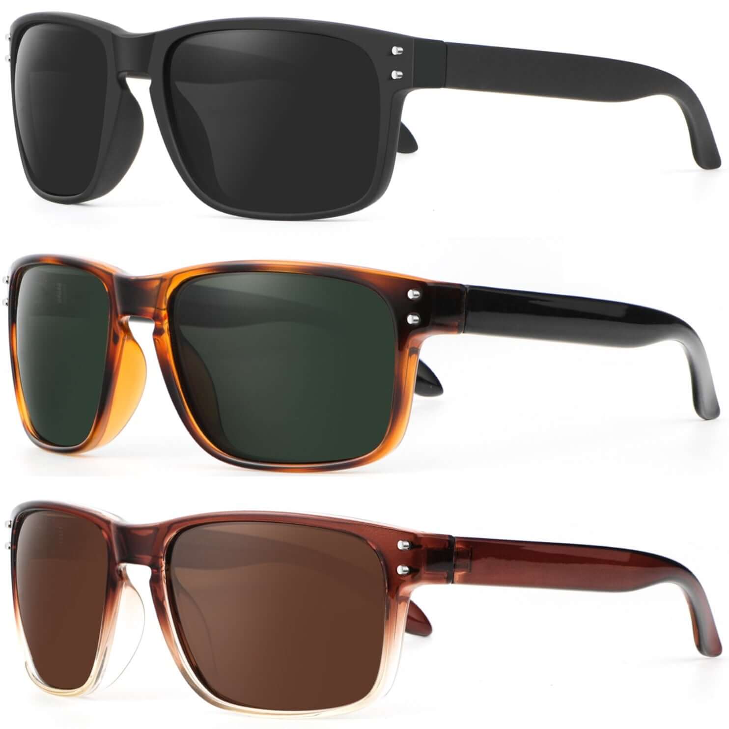 Rivets Square Sunglasses S66-2-3-5