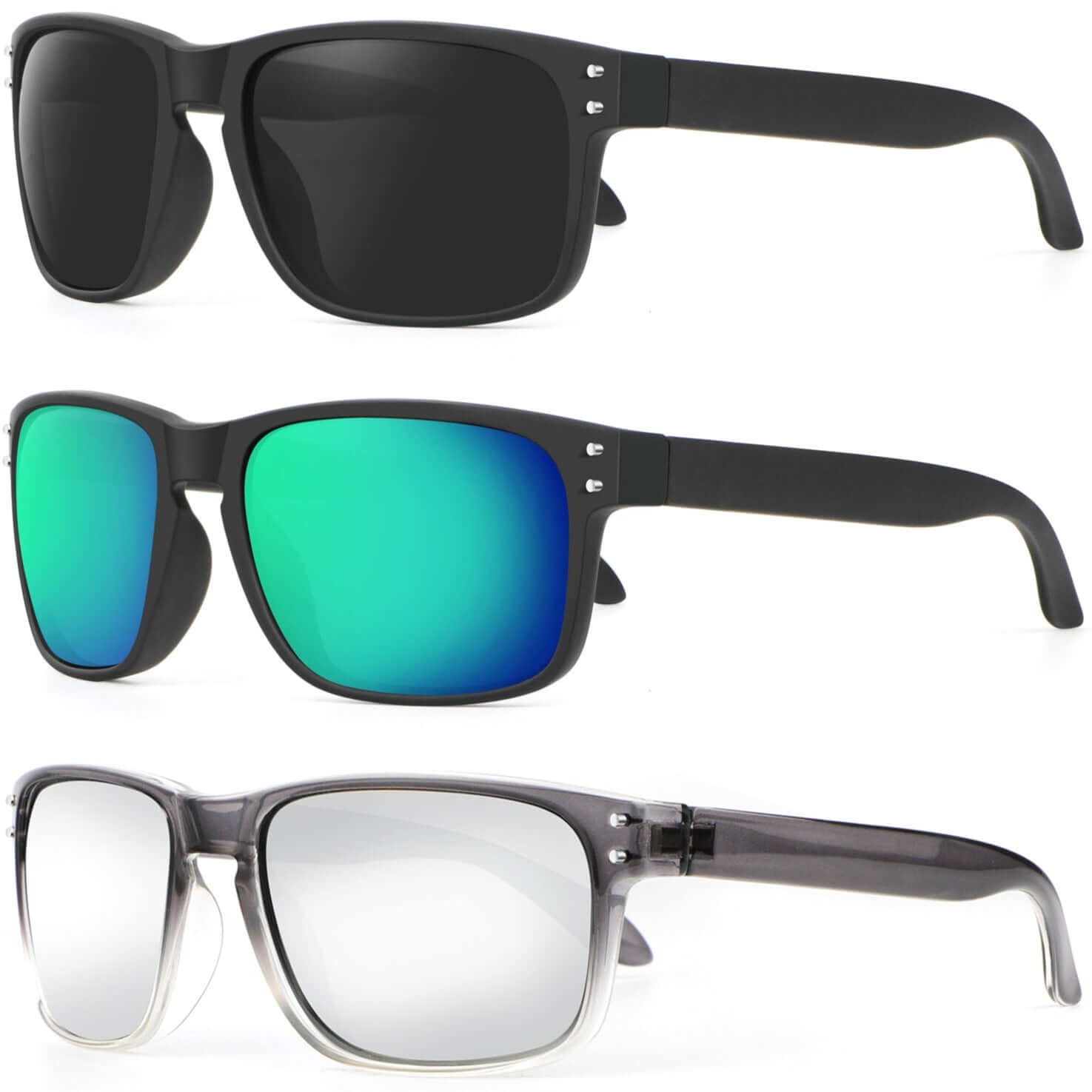 Rivets Square Sunglasses S66-2-8-10