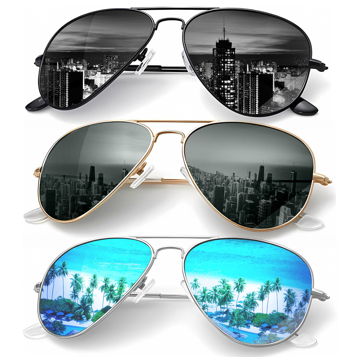 Classic Aviator Sunglasses S24-1-2-3