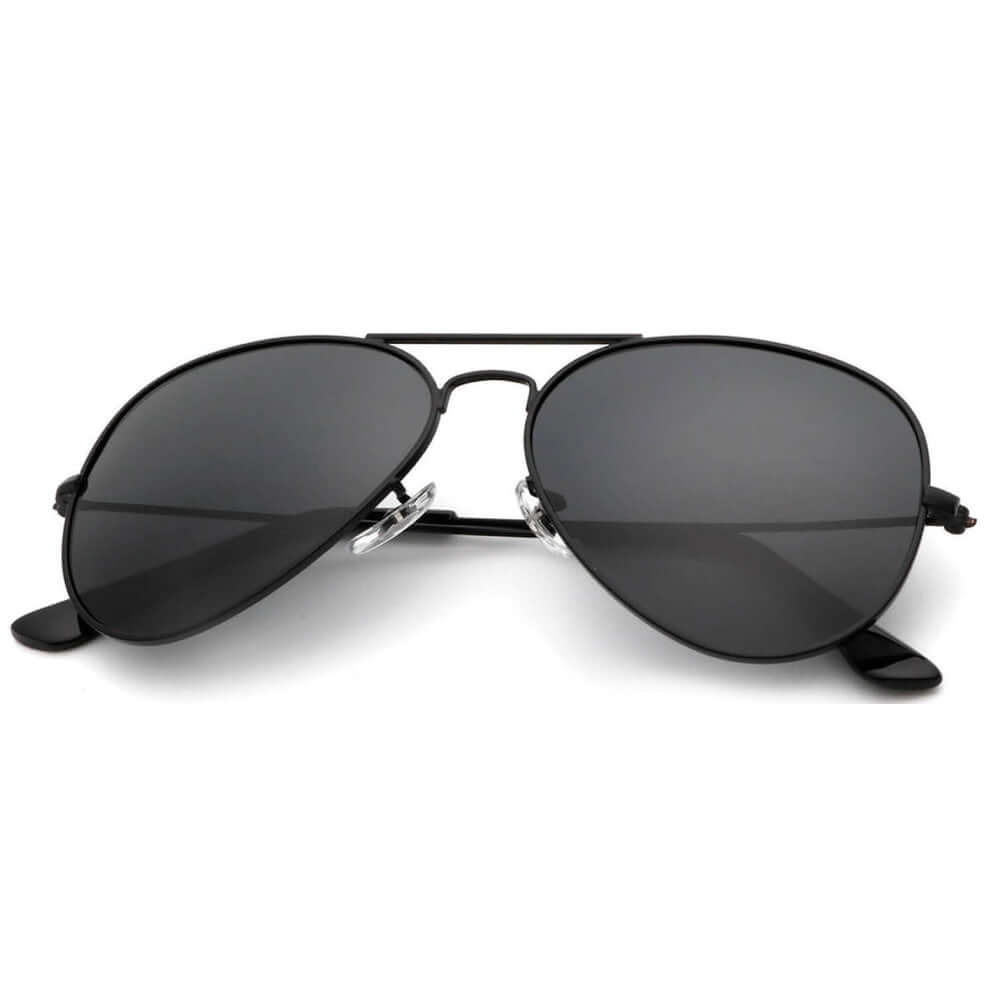 KALIYADI Aviator Polarized Sunglass black frame black lens