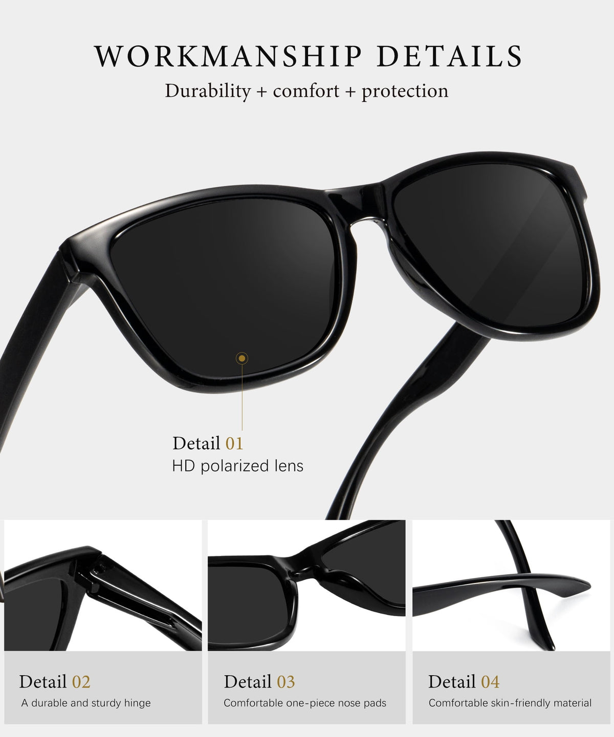 KALIYADI Womens-Sunglasses Polarized Sunglasses-Womens Trendy: Retro Sun Glasses with UV Protection for Travel Driving WMKAS06-1