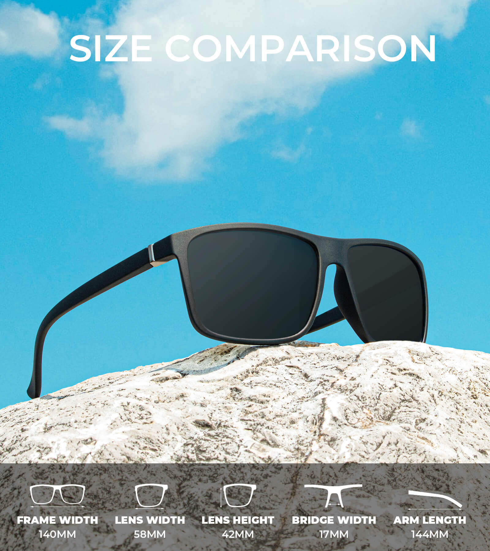 Classic Rectangle Sunglasses S11-1-1-1