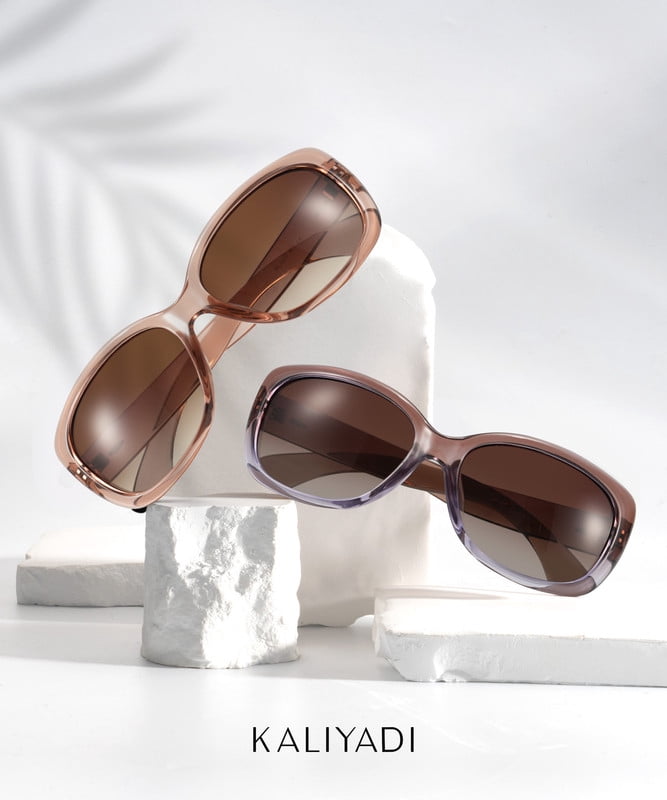 KALIYADI Women Sunglasses Polarized Sunglasses Trendy Retro Sun Glasses with UV Protection for Travel Driving WMKAS20-6