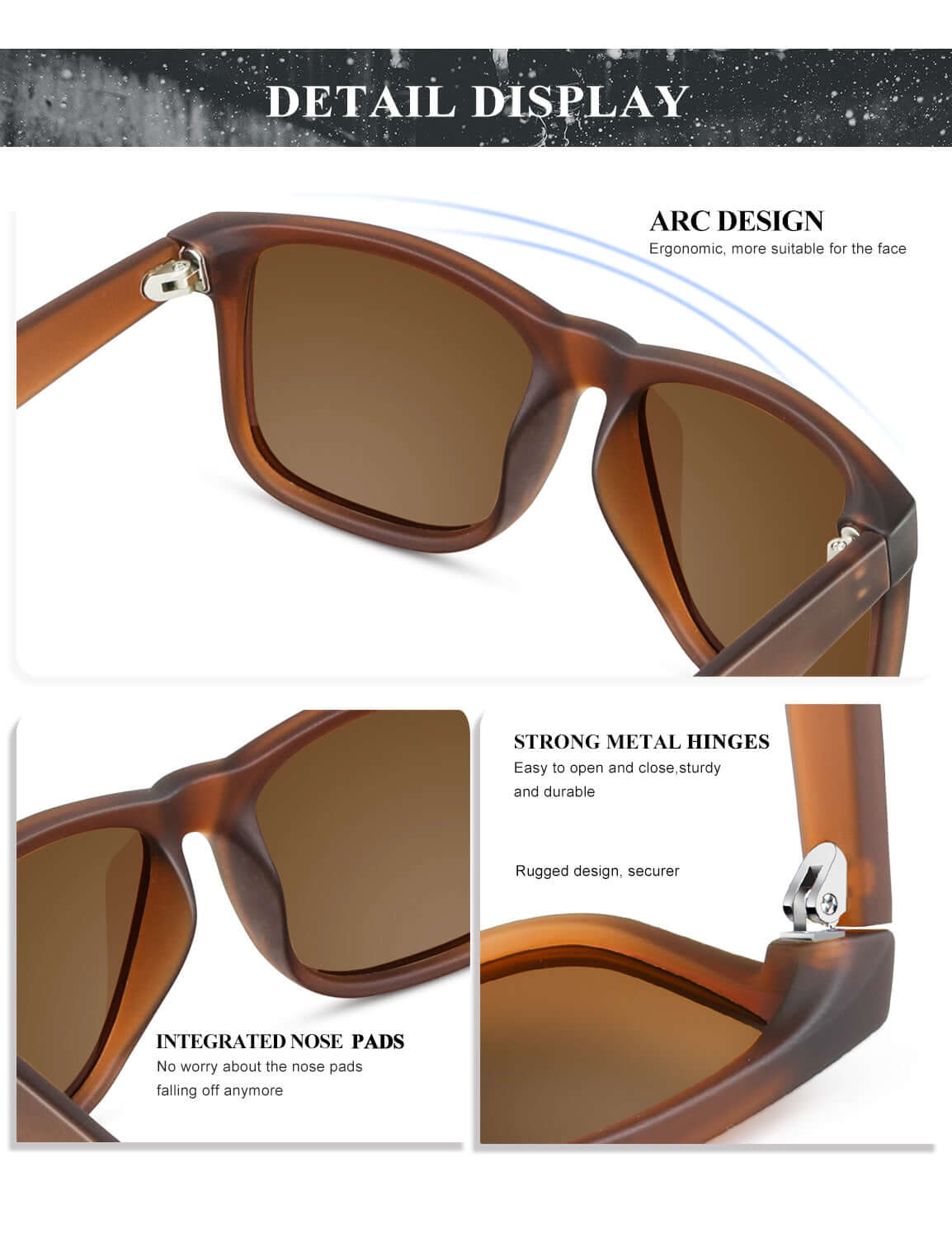 Classic Rectangle Sunglasses S65-1-6-7