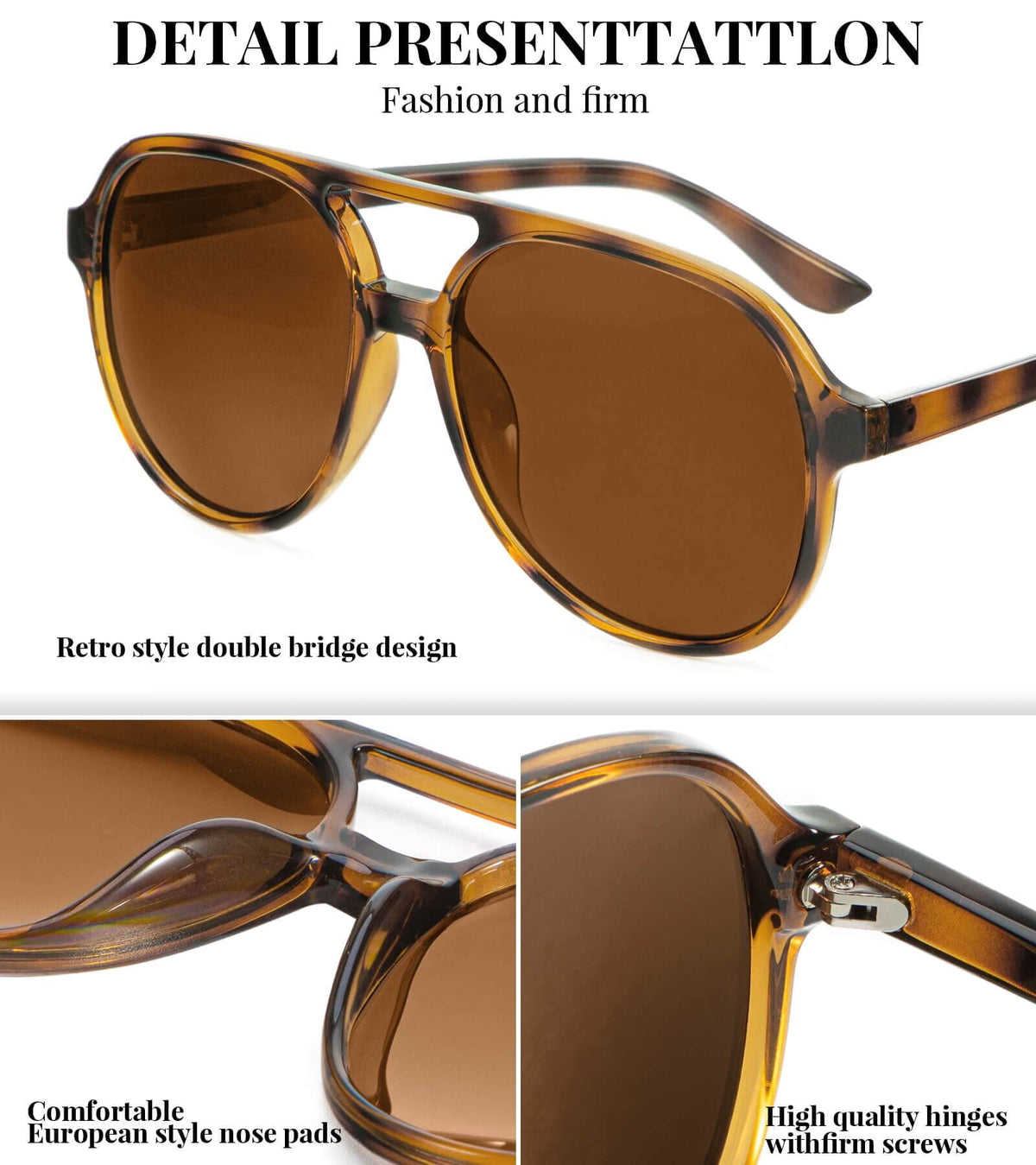 KALIYADI Aviator Sunglasses for Women,Retro Square Sun Glasses with 70s Vintage Style and UV Protection 2 Pack WMKAS2410-1-3