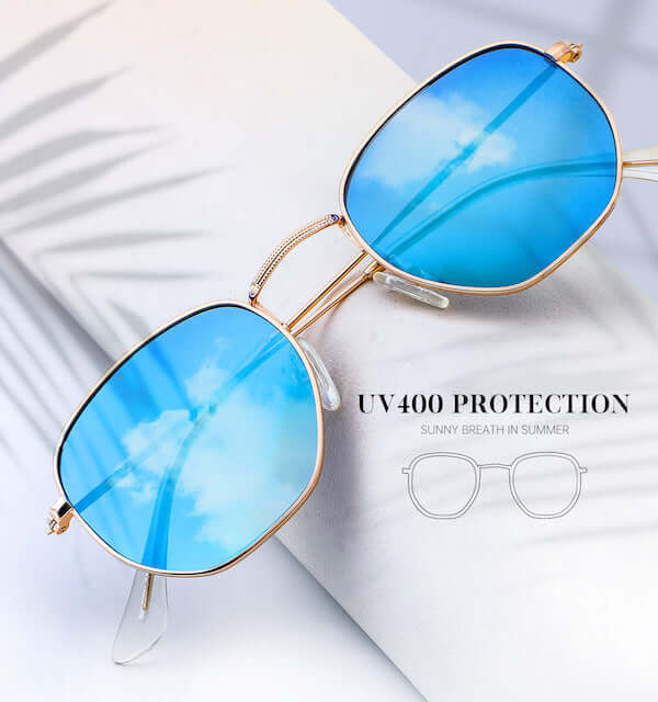 Metal Frame Hexagon Sunglasses S41-6