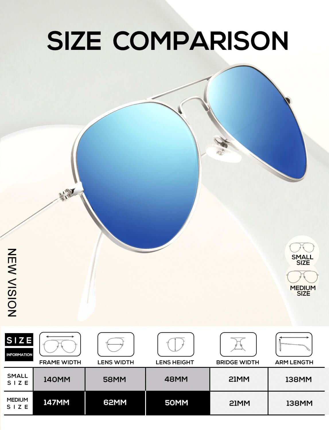 Classic Aviator Sunglasses S24-3-4