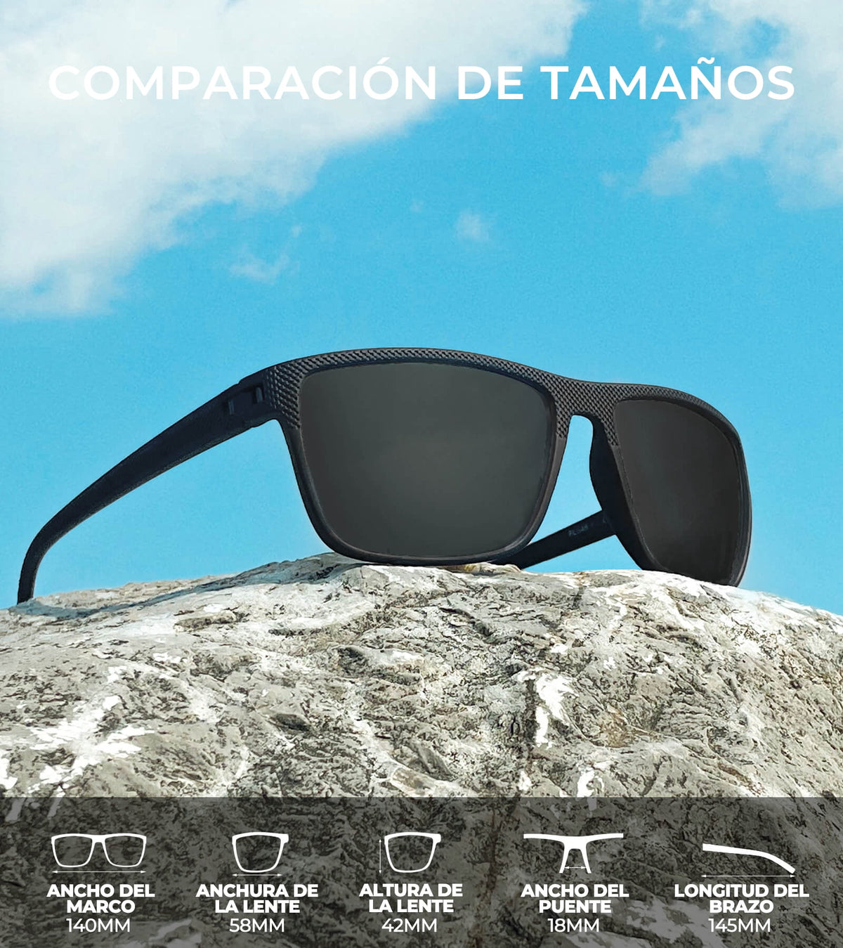 KALIYADI Polarized Sunglasses for Men Women,Lightweight Sun Glasses with UV Protection for Driving Fishing Golf(Black) WMKAS45-1