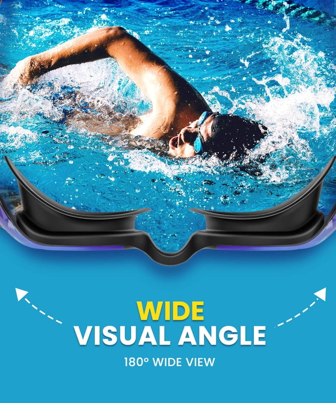 Adult Swim Goggles,3 Pack Swimming Goggles for Swimming,Goggles Swimming for Woman and Men,Anti Fog Swim Goggles WMKAY02-1-2-7