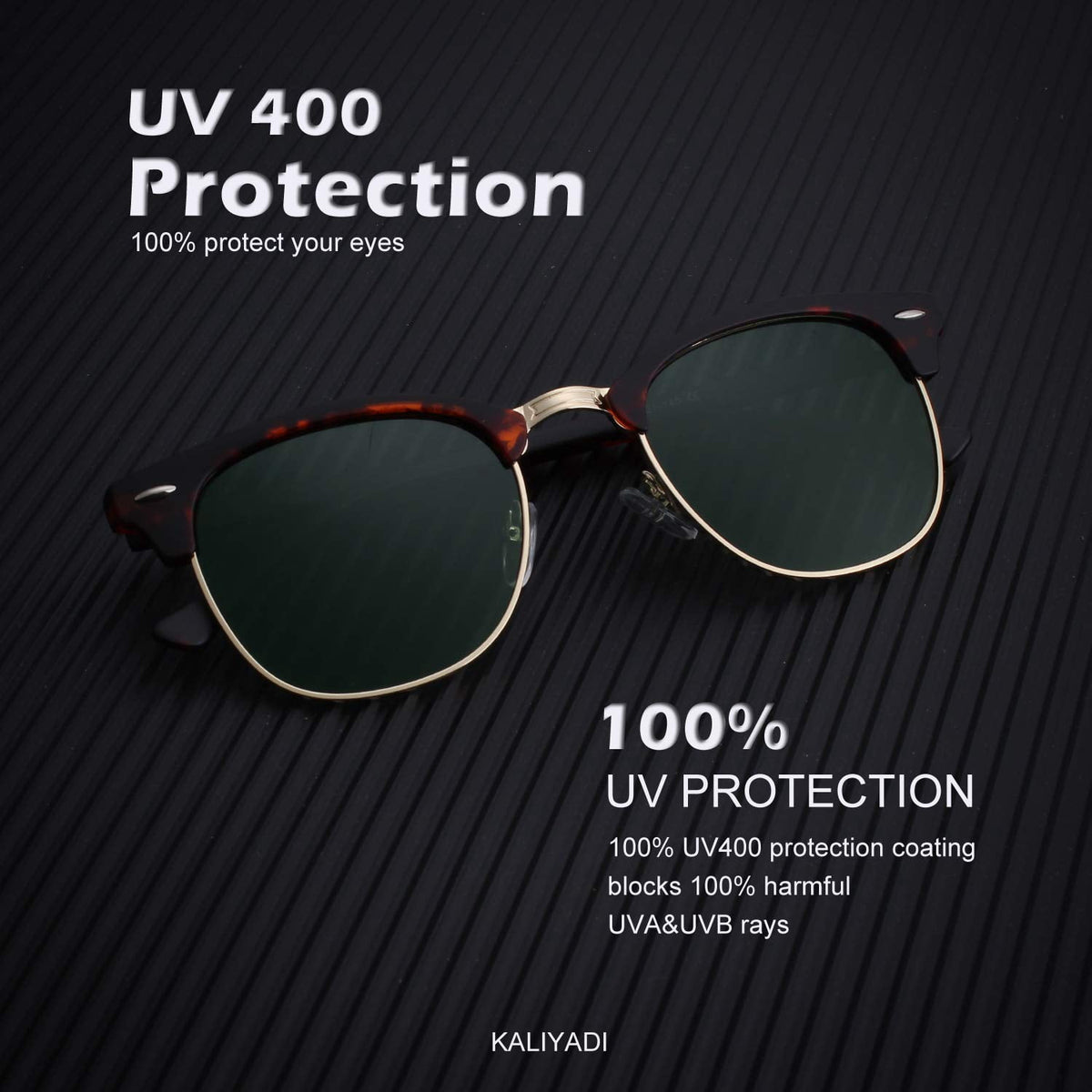 KALIYADI Polarized Sunglasses Trendy Stylish Half-frame Sun Glasses for Men Women Driving Sun glasses UV Blocking WMKAS23-2-4-5