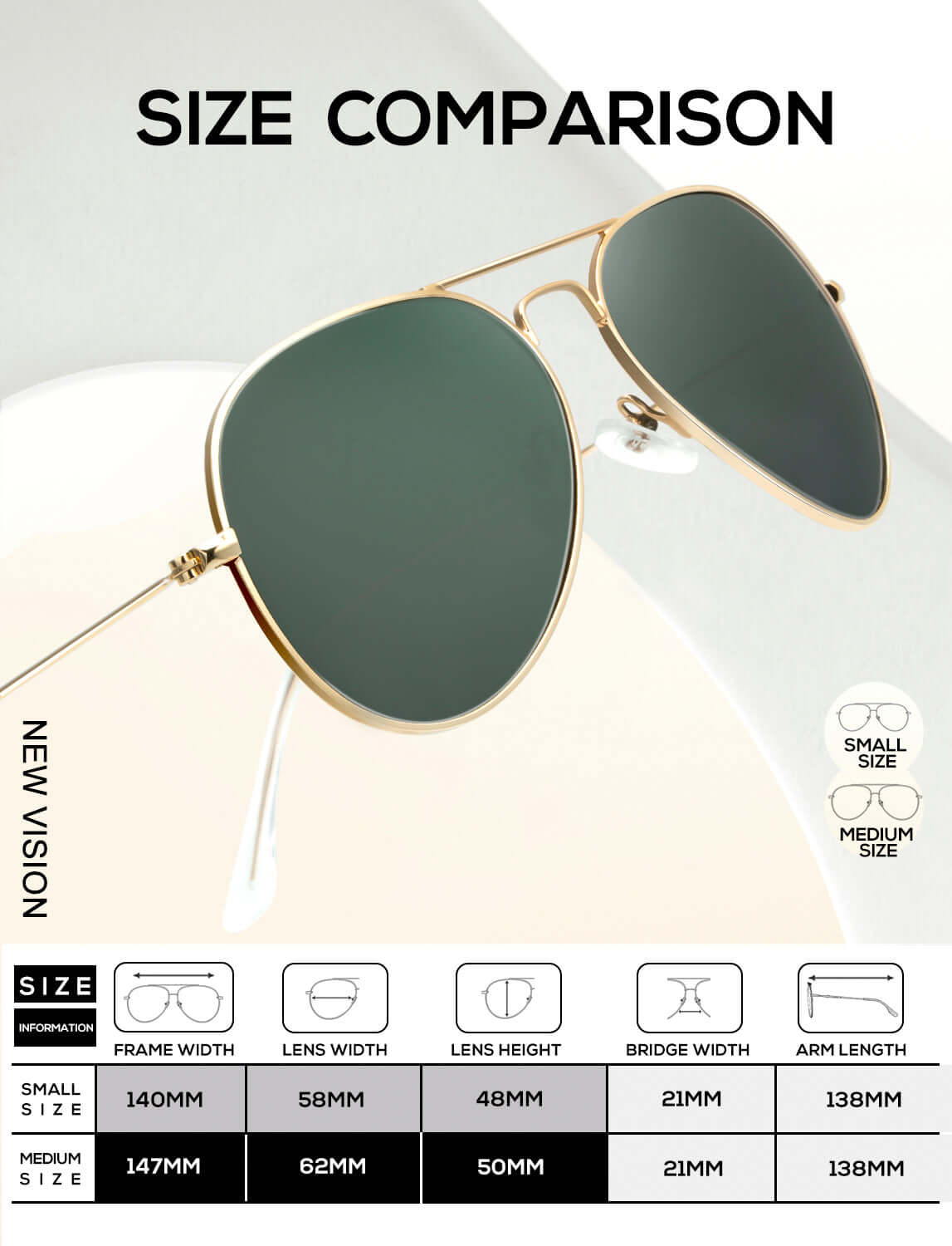 Classic Aviator Sunglasses S24-1-2